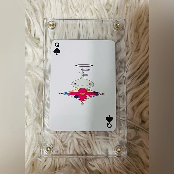 Louis Vuitton Murakami Monogram Playing Card - Queen Of Spades with COA & Case - Picture 1 of 2
